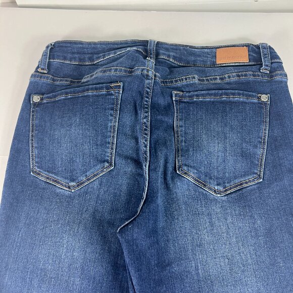 Judy Blue Jean Women 28x25* Crop Flare Skinny Mid Rise Blue Stretch Denim Tag 28 - Picture 10 of 16